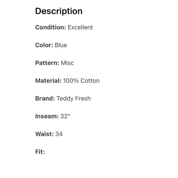 Teddy Fresh, Doodle ,Screen Printed ,Jeans by Hila Klein, Size 34 X 32 - Picture 3 of 7